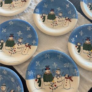 Set of 8 Button Up DINNER Plates by St. Nicholas Square